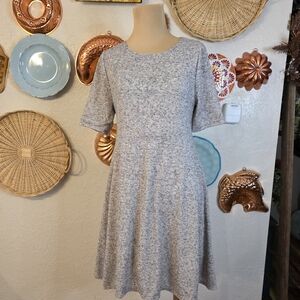 Altar'd State Gray Small Heathered Minimalist Preppy Open Back Sweater Dress